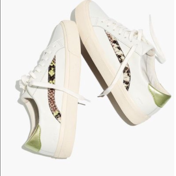 SIDEWALK LOW-TOP SNEAKERS SNAKE METALLIC LEATHER - Picture 2 of 13